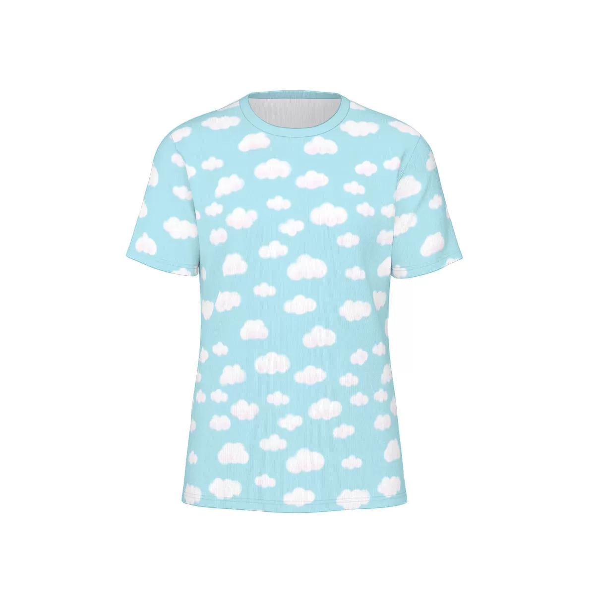 Dreamy Clouds Unisex Cotton T-Shirt (Sky Blue)