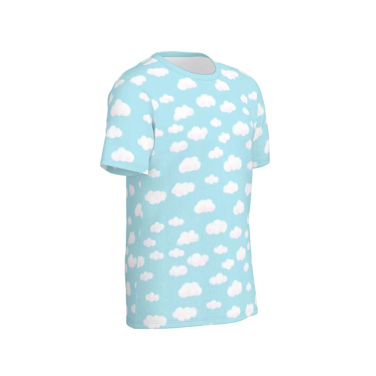 Dreamy Clouds Unisex Cotton T-Shirt (Sky Blue)