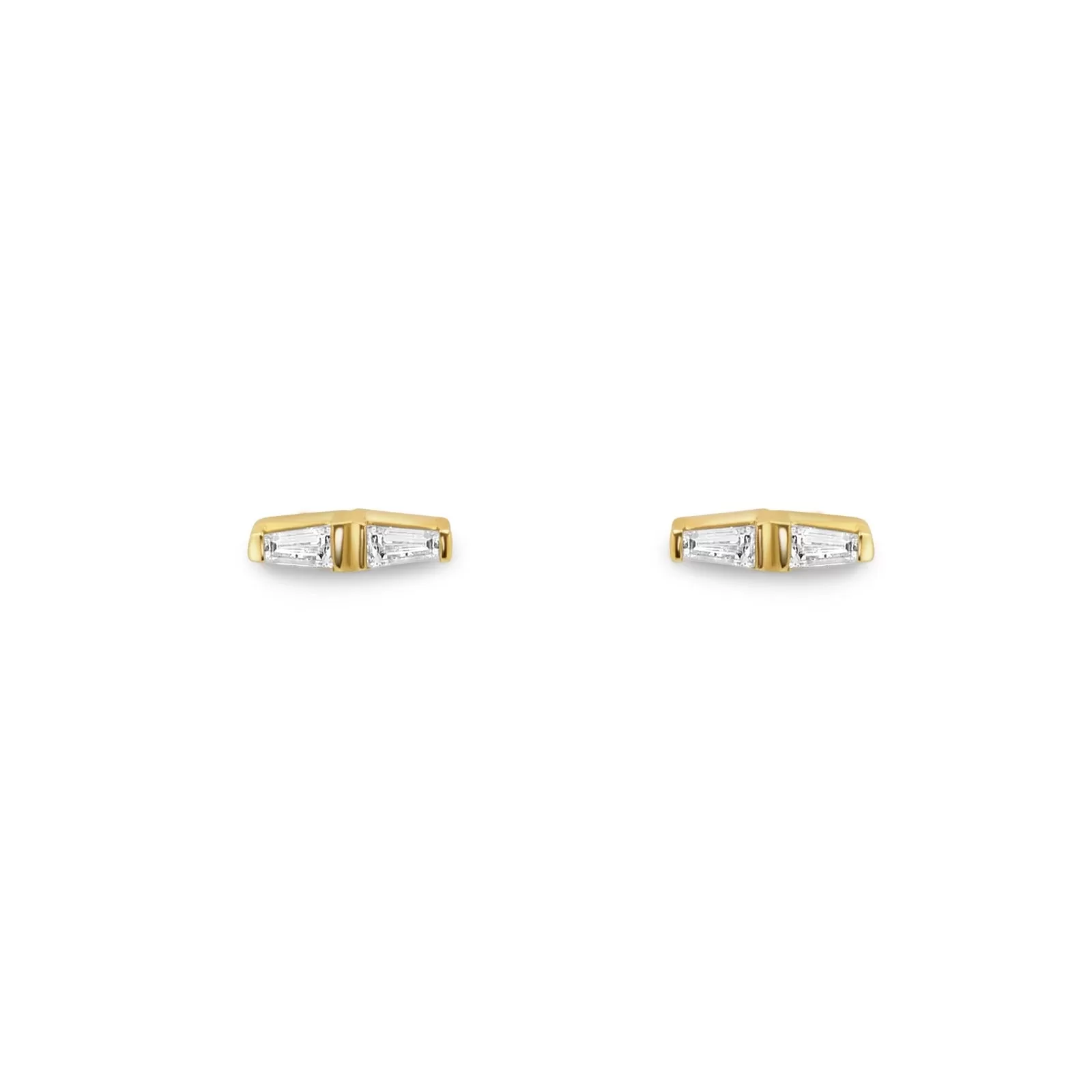 Elle - Diamond Bar Stud Earrings