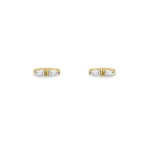 Elle - Diamond Bar Stud Earrings