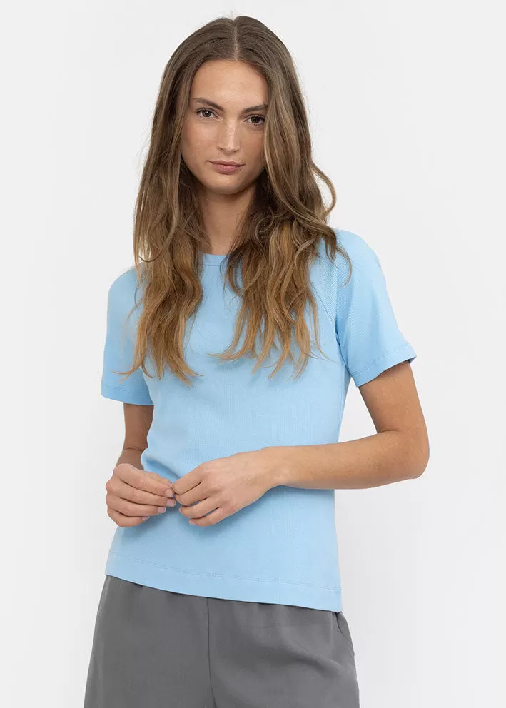 Esmé Studios Blossom SS O-neck Rib T-shirt - Dutch Canal