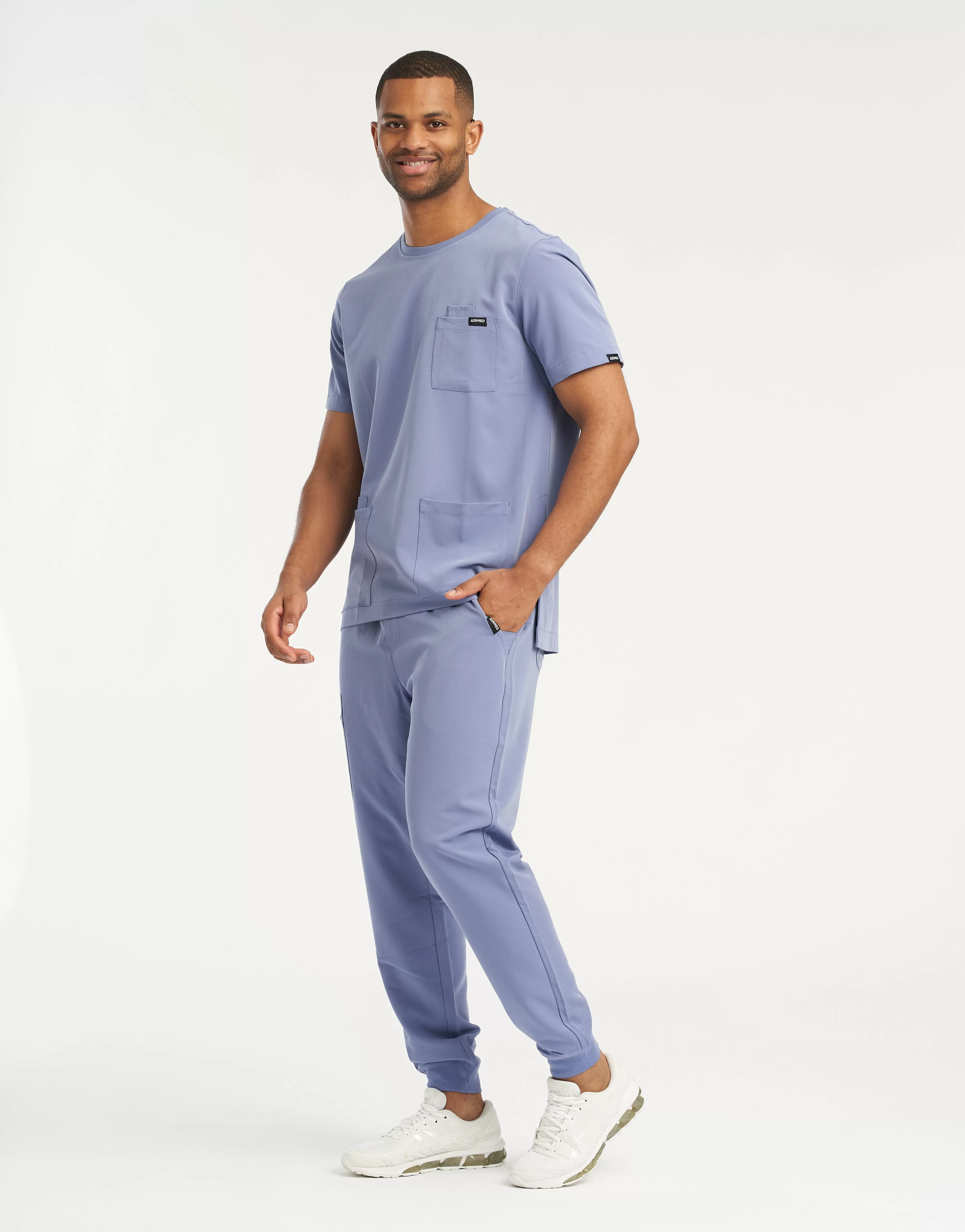 Essential Crewneck Scrub Top - Nova Blue