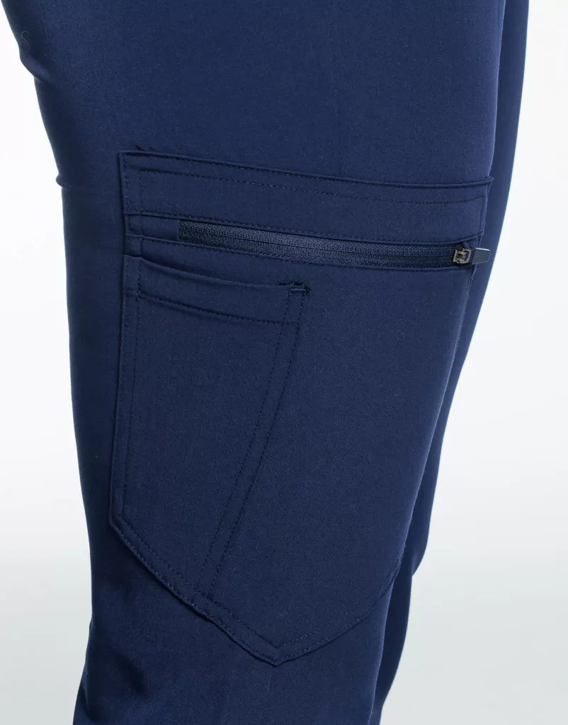 Essential Flare Scrub Pants - True Navy