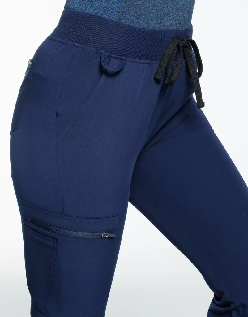 Essential Flare Scrub Pants - True Navy