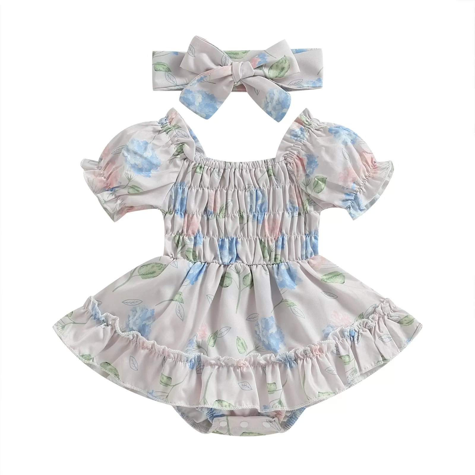 Floral Print Ruffle for Baby Girls