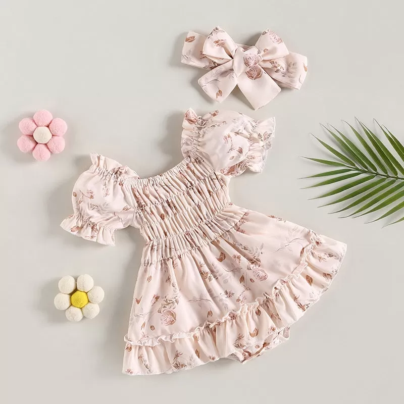 Floral Print Ruffle for Baby Girls