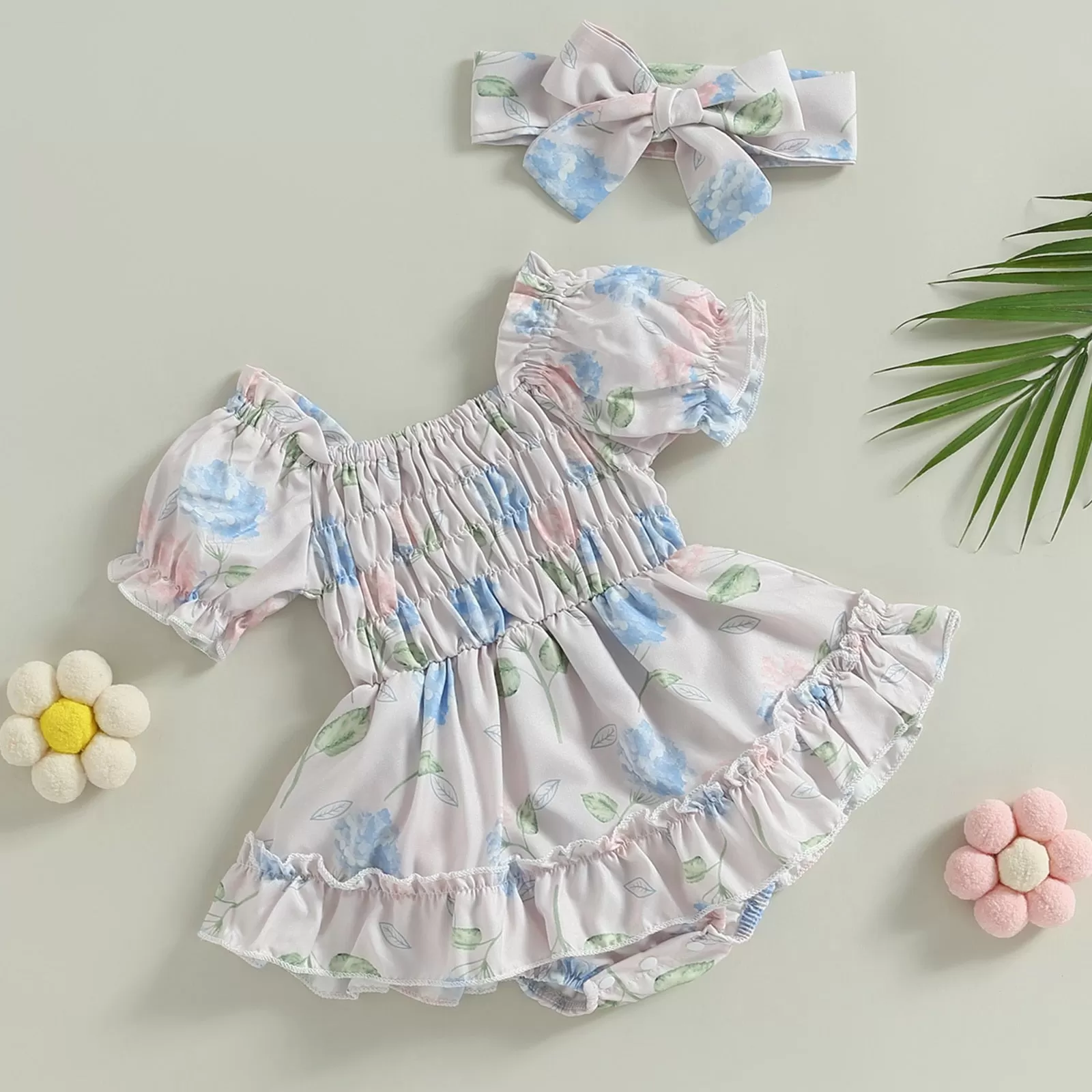 Floral Print Ruffle for Baby Girls