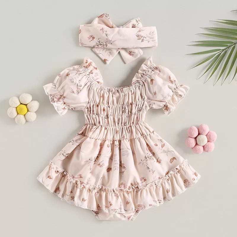 Floral Print Ruffle for Baby Girls