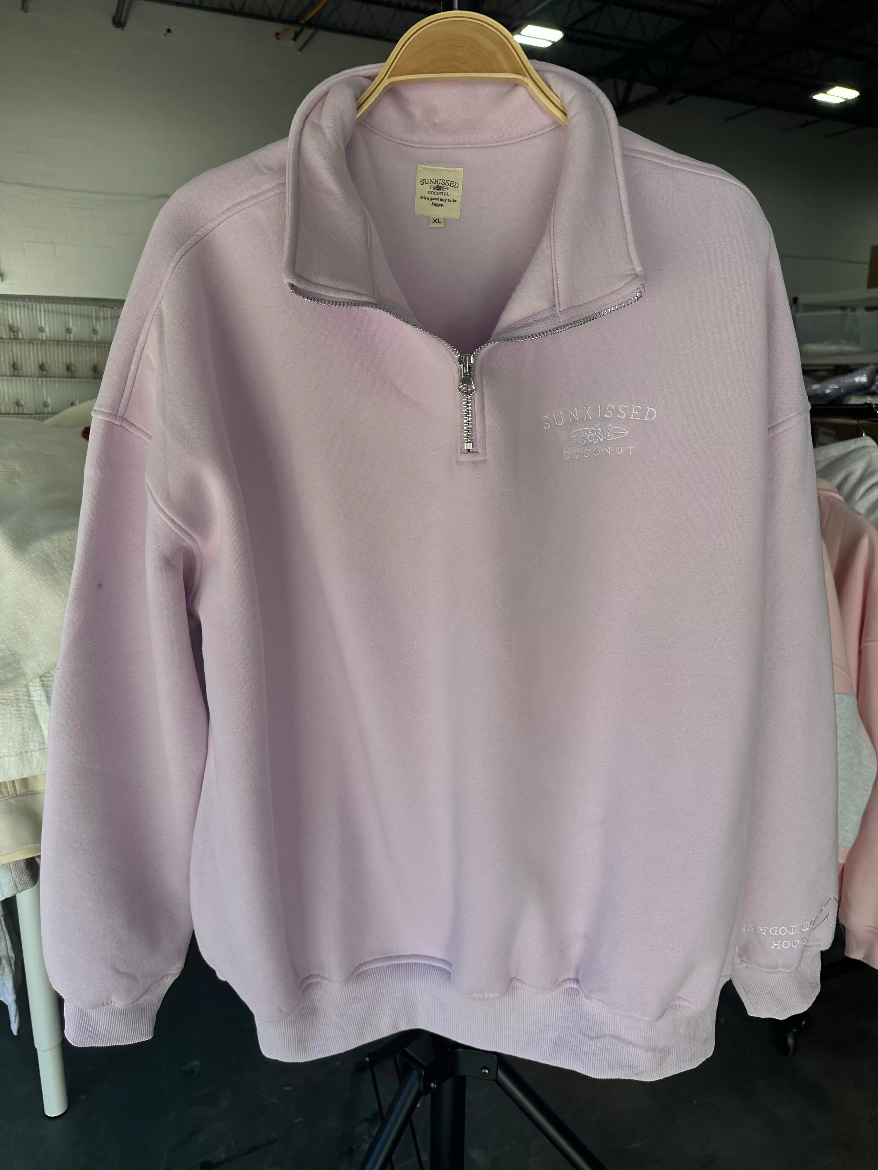 Frosty Lavender Quarter-Zip Sweatshirt