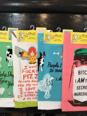 Funny Screen-Printed Dish Towel