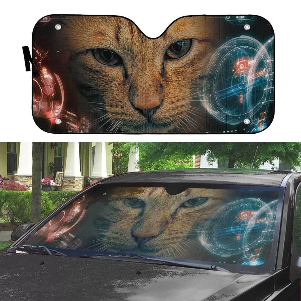 Gearhuman 3D Iron Man HUD Cat Auto Sunshade