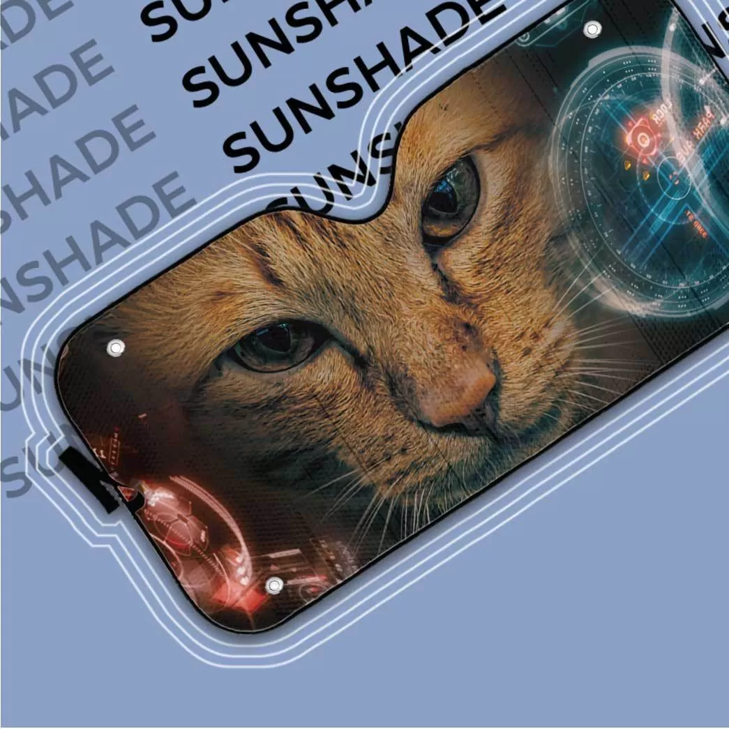 Gearhuman 3D Iron Man HUD Cat Auto Sunshade