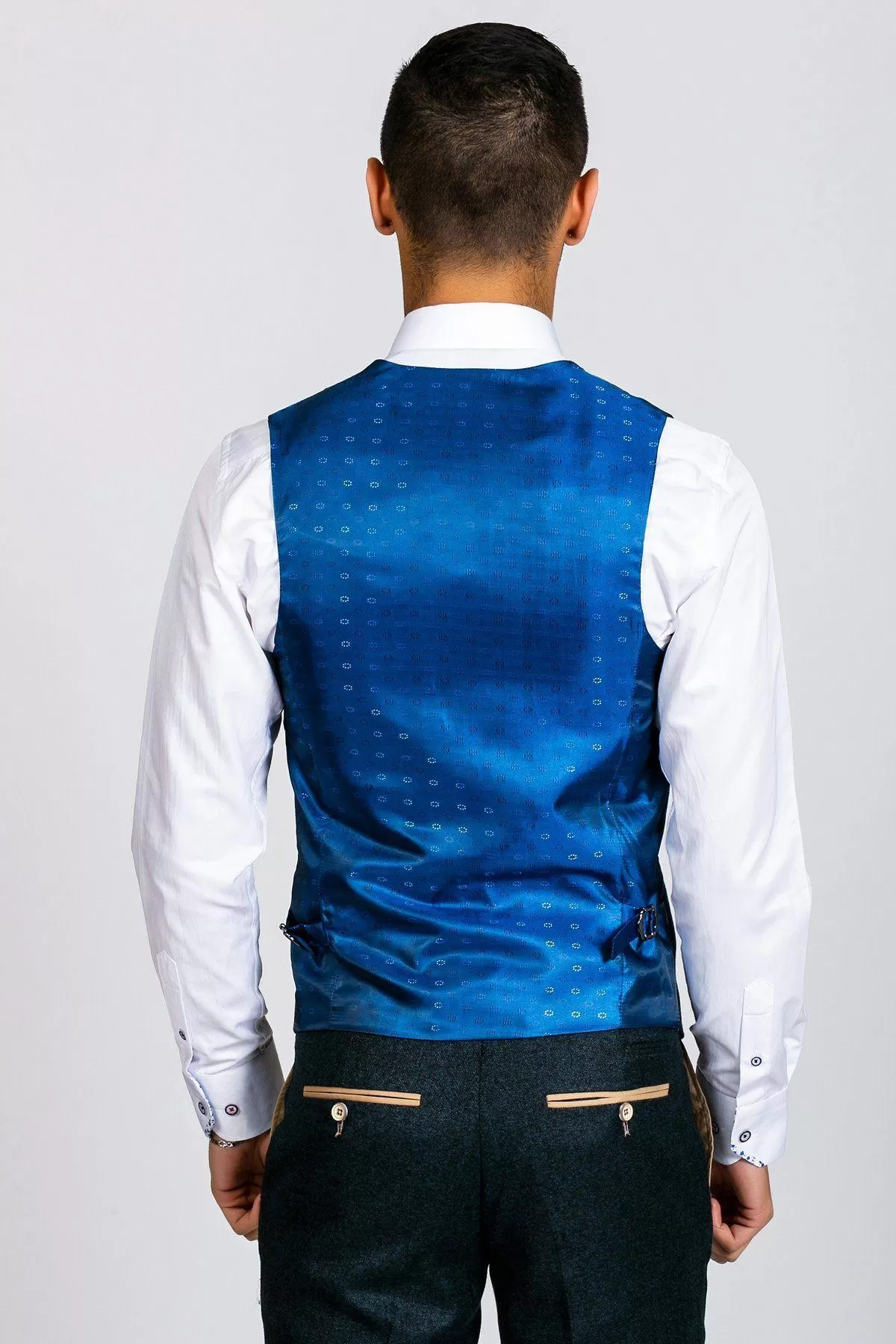 GLEN - Navy Tweed Waistcoat