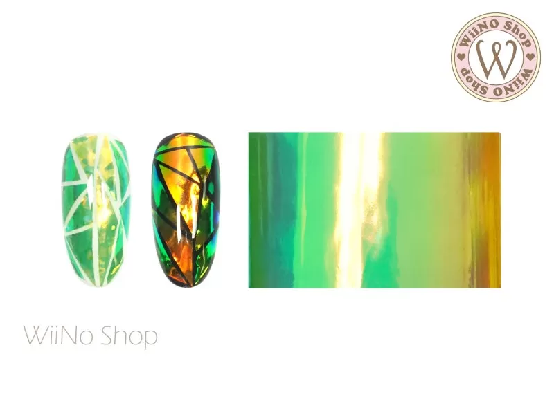 Green Transparent Rainbow Nail Film (RB11)