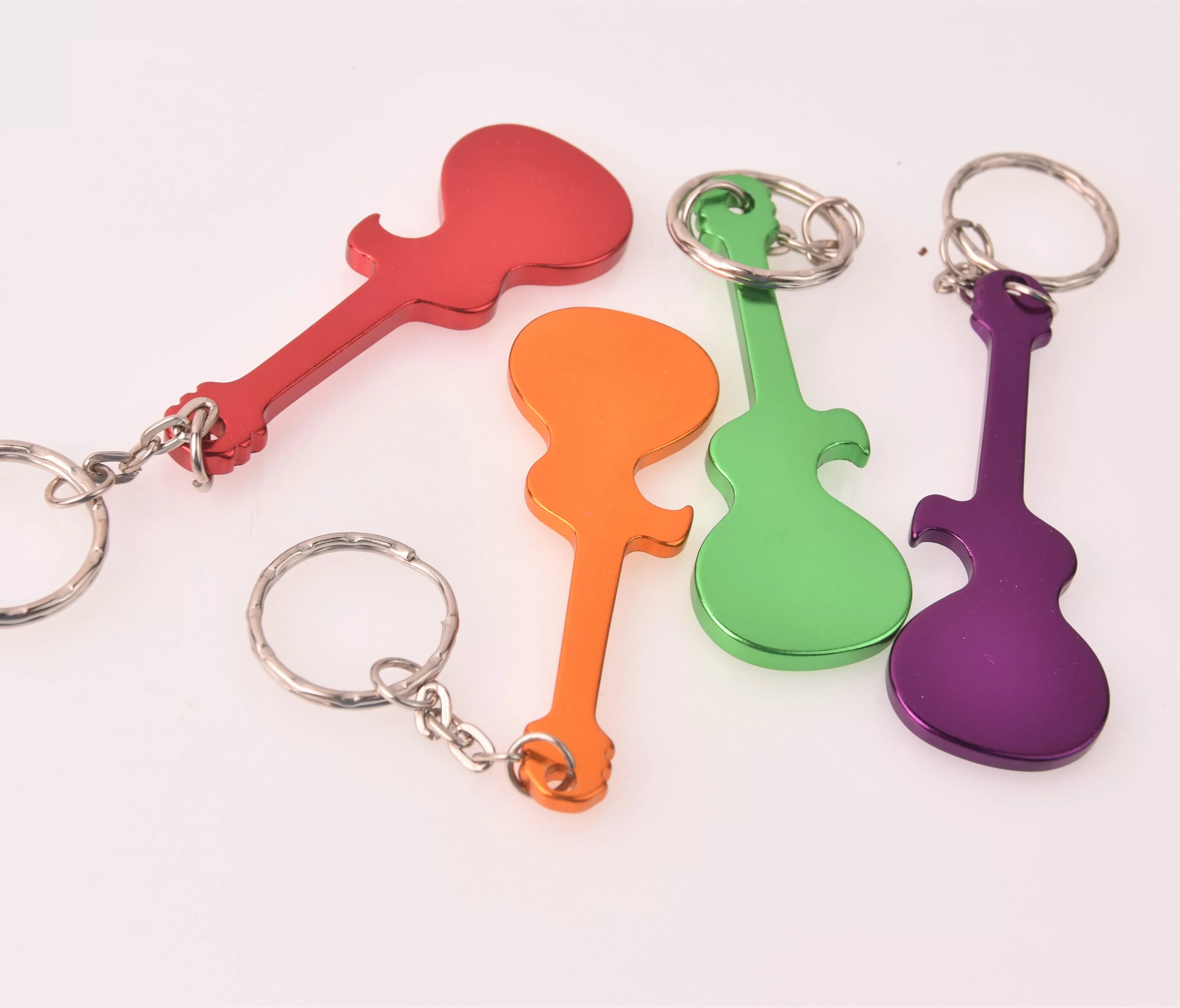 Guitar Bottle Opener Keychain, Choose your color, Stainless Steel Gifts for Men