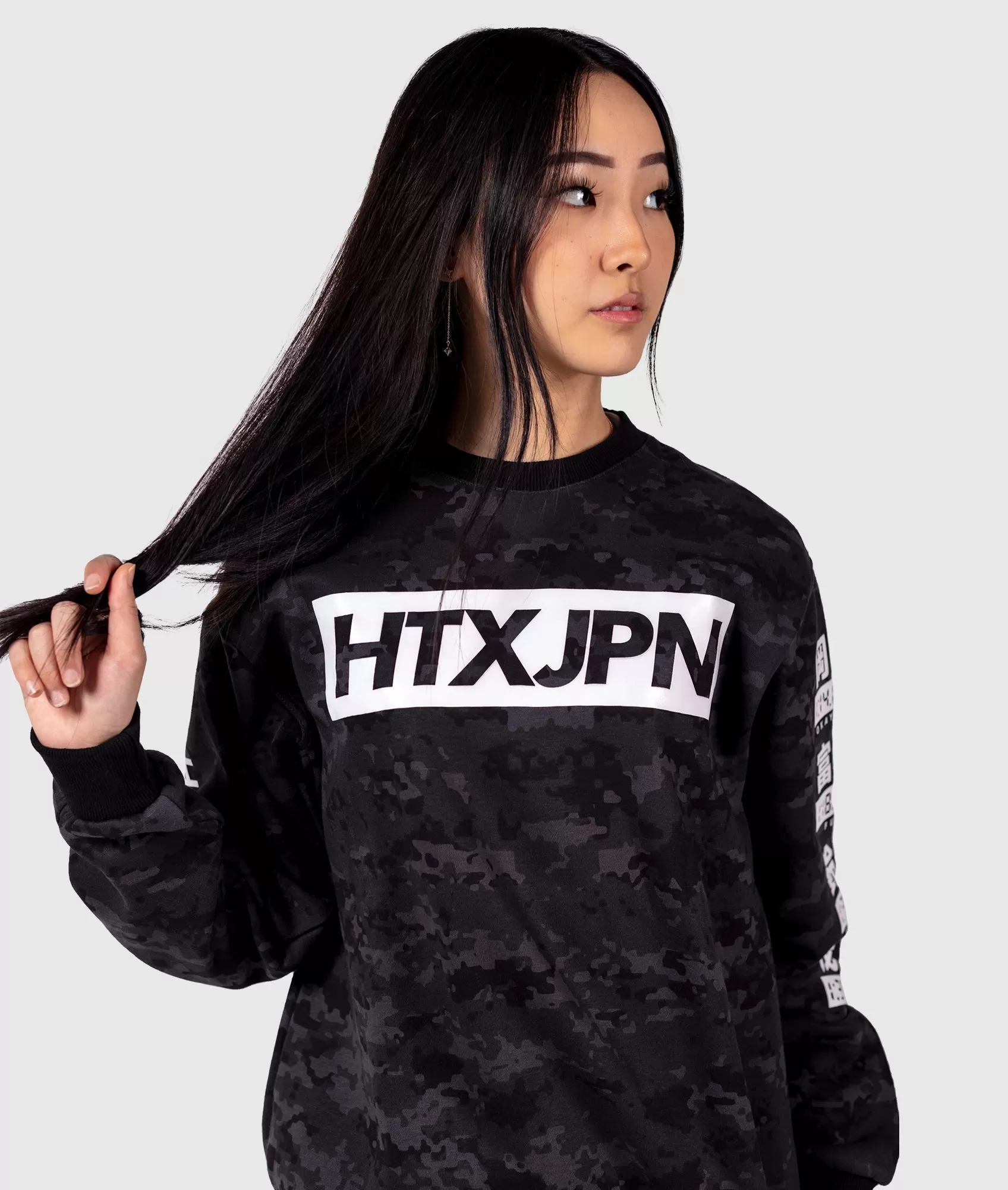 HTXJPN Times Crew Womens Sweater - Camo