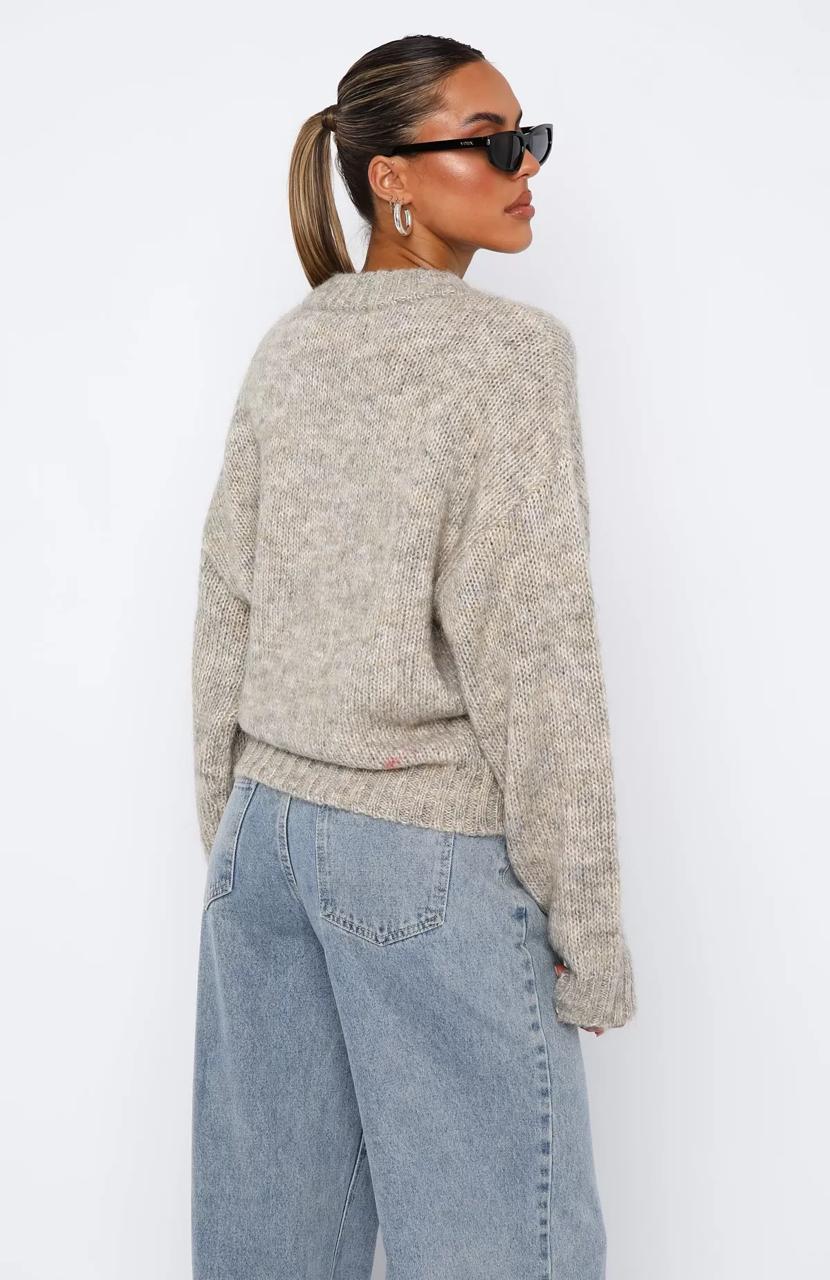 Ice Queen Knit Sweater Peppered Taupe