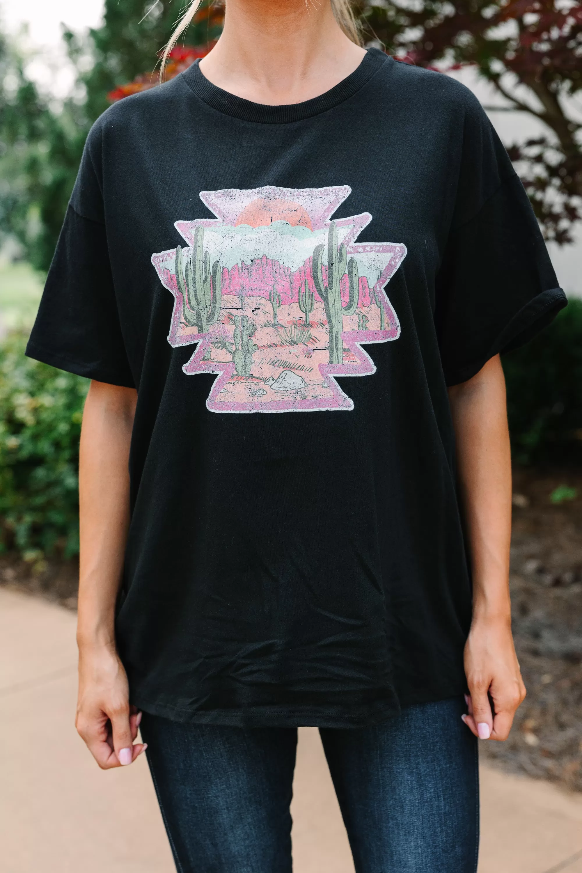 Into The Desert Black Graphic Tee