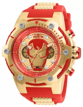 INVICTA Marvel Limited Edition Mens  Bolt - Chronograph - Gold-Tone - Iron Man