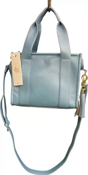 johnny loves rosie Blue Vegan leather Mini Taylor Tote Bag