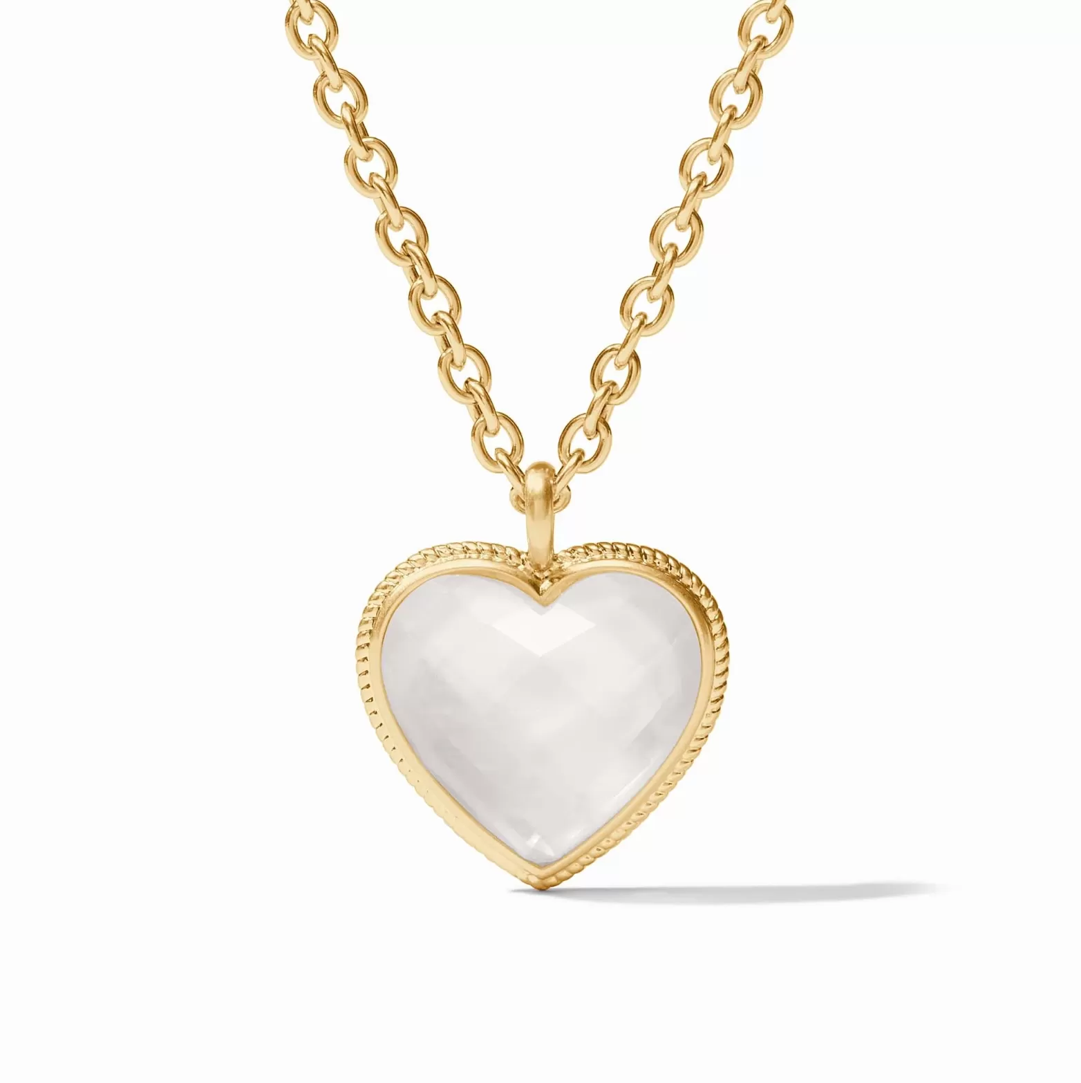 Julie Vos Heart Pendant, Clear Crystal