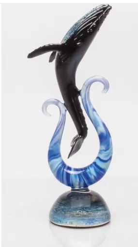 Jumping Whale Figurine