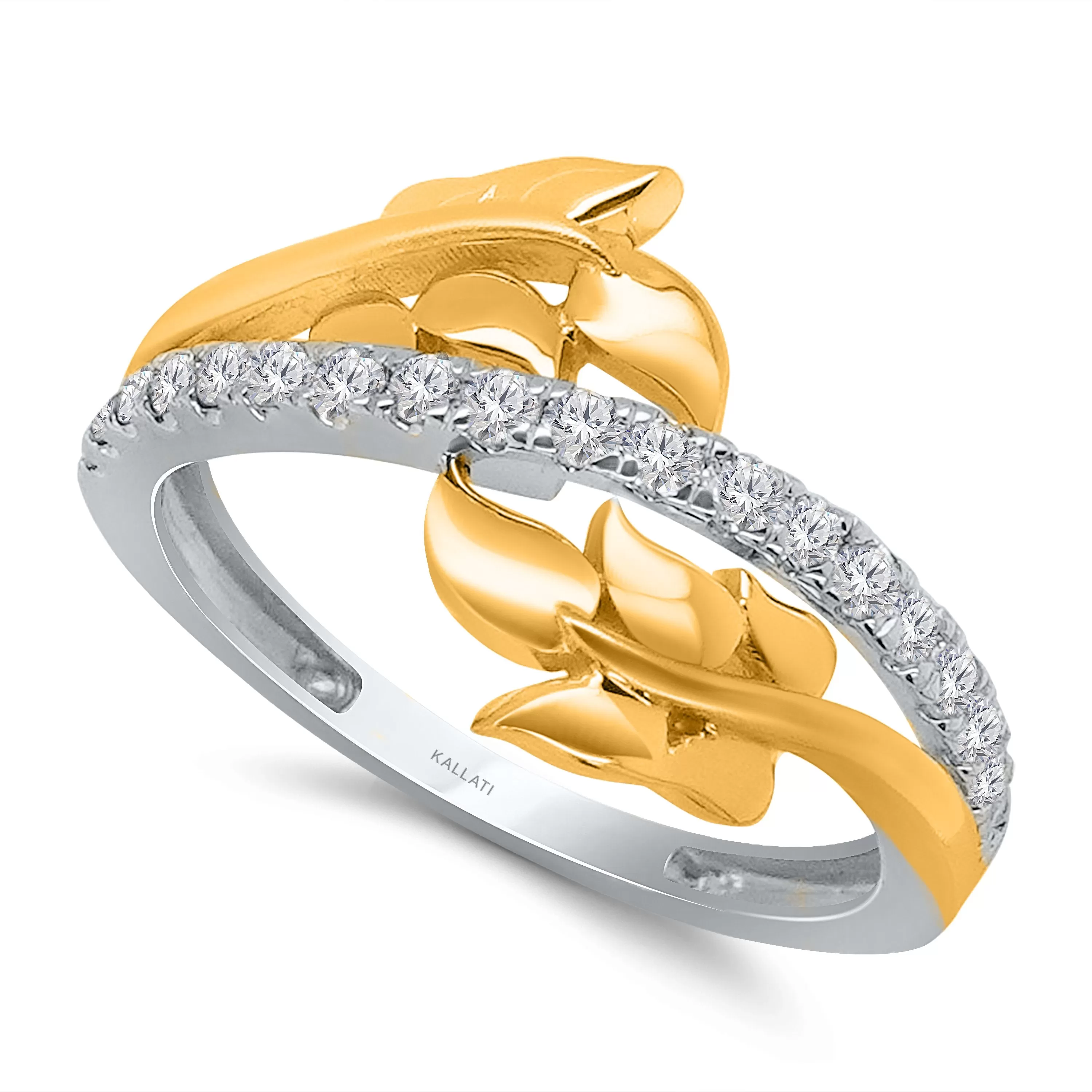 Kallati Eternal Diamond Ring in 14K Two-Tone Gold