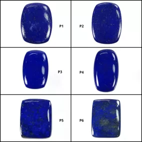 LAPIS LAZULI Gemstone Cabochon : Natural Untreated Blue Lapis Cushion Shape 1pc