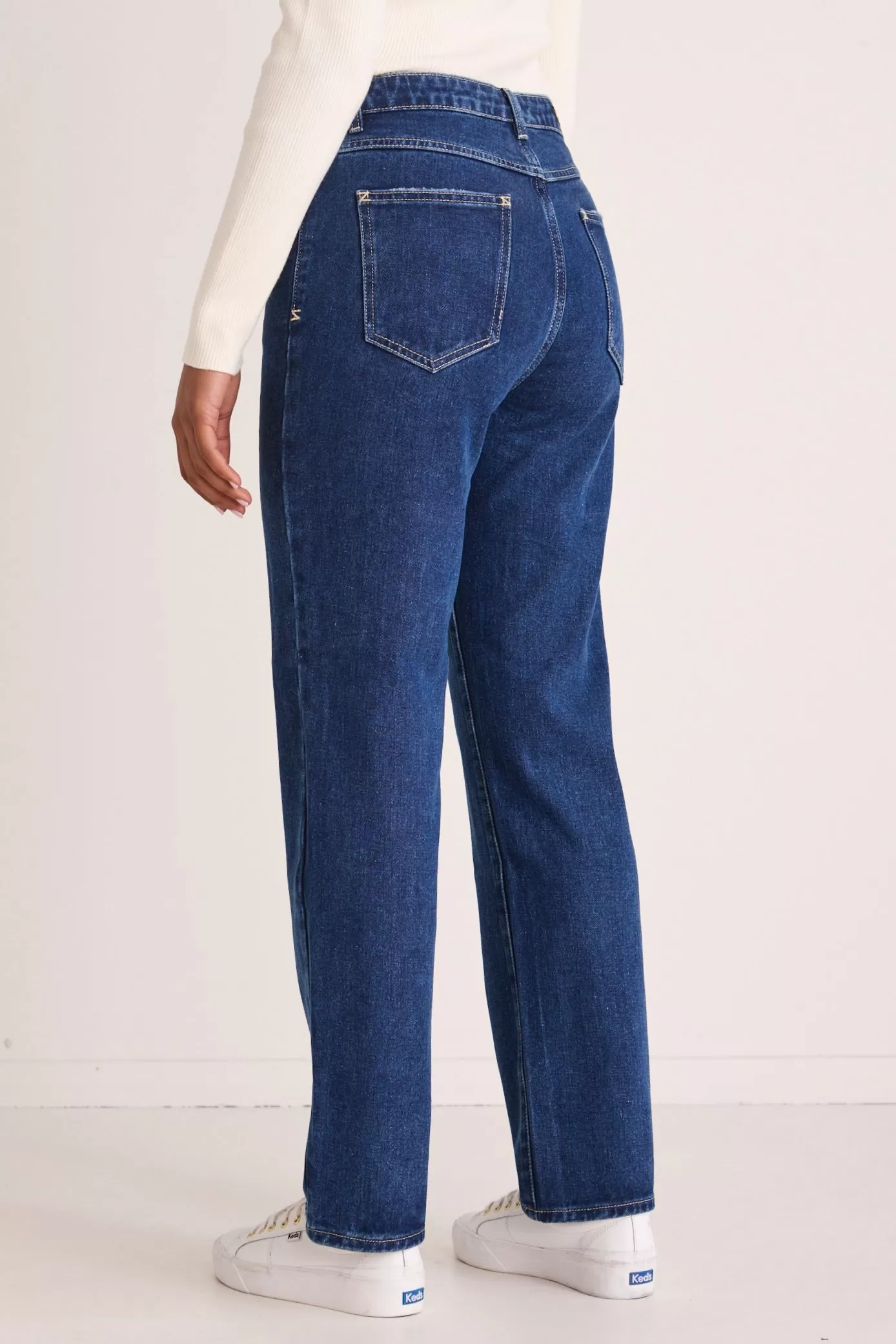 Lexie Dark Blue High Waist Straight Leg Jean