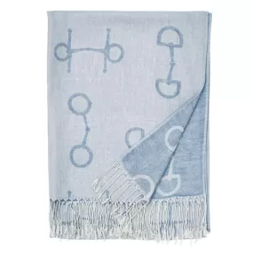 Lila Snaffle Bit Scarf  in Light Blue - 28 x 72