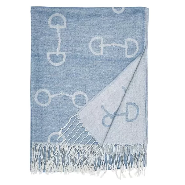 Lila Snaffle Bit Scarf  in Light Blue - 28 x 72