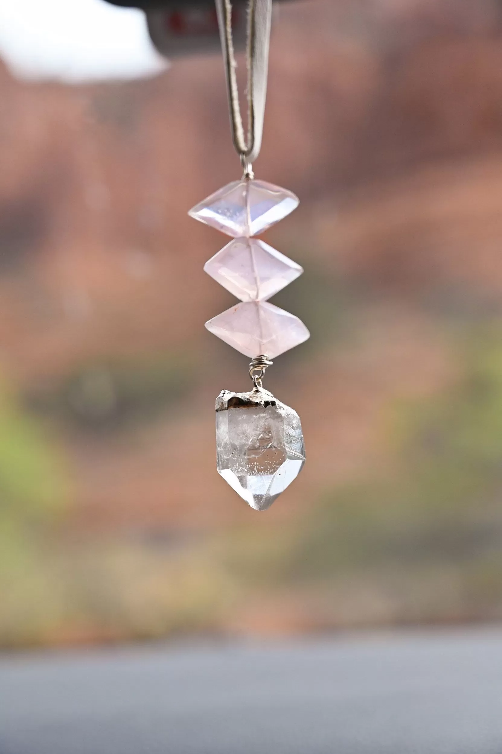 Love & Clarity Crystal Car Charm