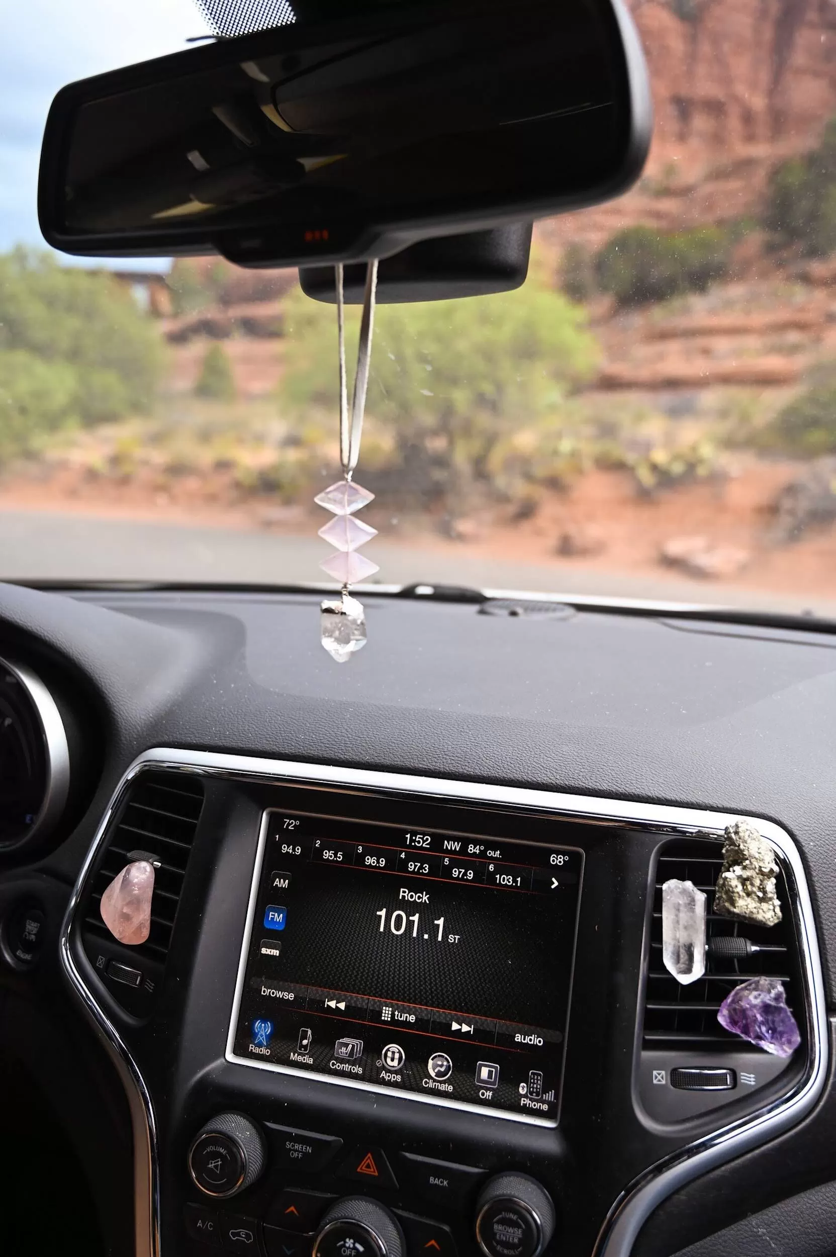 Love & Clarity Crystal Car Charm