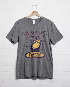 LSU Football Party Gray Tri-Blend Tee