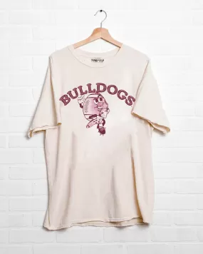 Mississippi State Bulldogs Football Run Off White Thrifted Tee