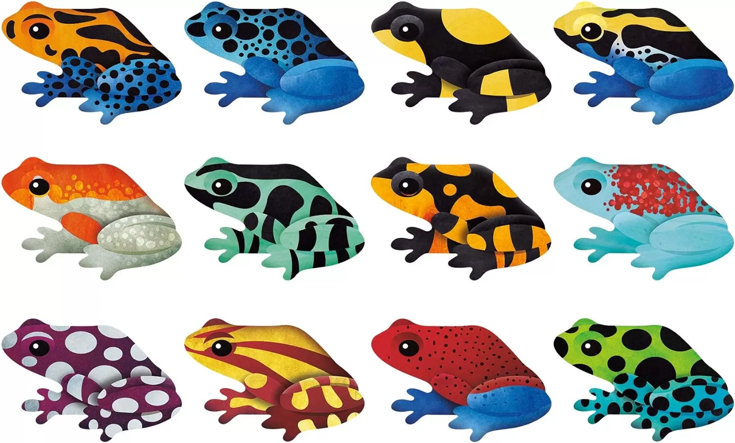 Mudpuppy Tropical Frogs Shaped Memory Match Game