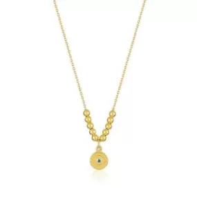 Nadia evil eye necklace in yellow gold