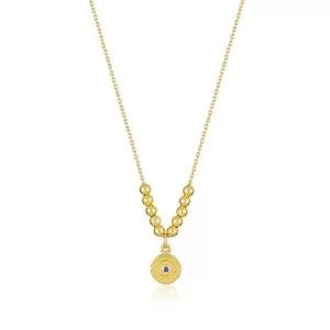 Nadia evil eye necklace in yellow gold