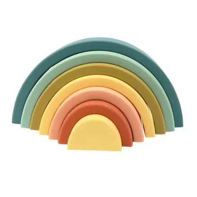 OB Designs Silicone Rainbow Stacker - Blueberry