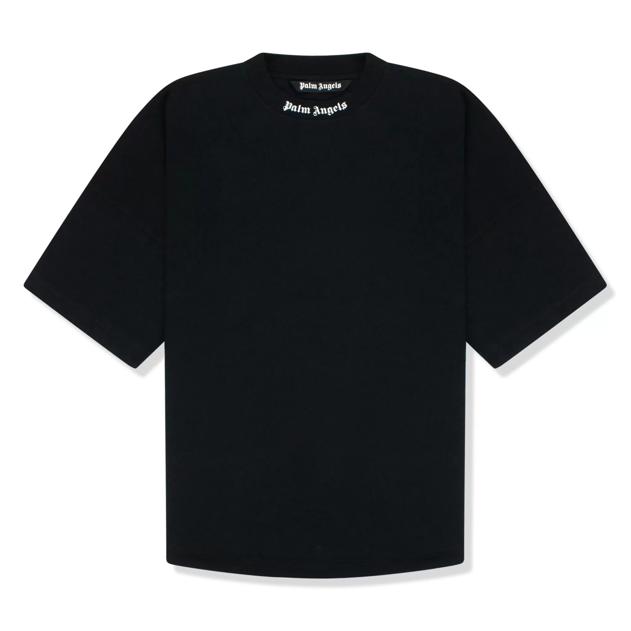 Palm Angels Logo Collar Back Black Oversized T Shirt