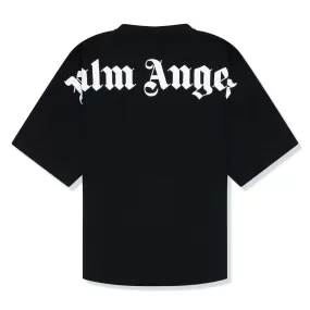 Palm Angels Logo Collar Back Black Oversized T Shirt