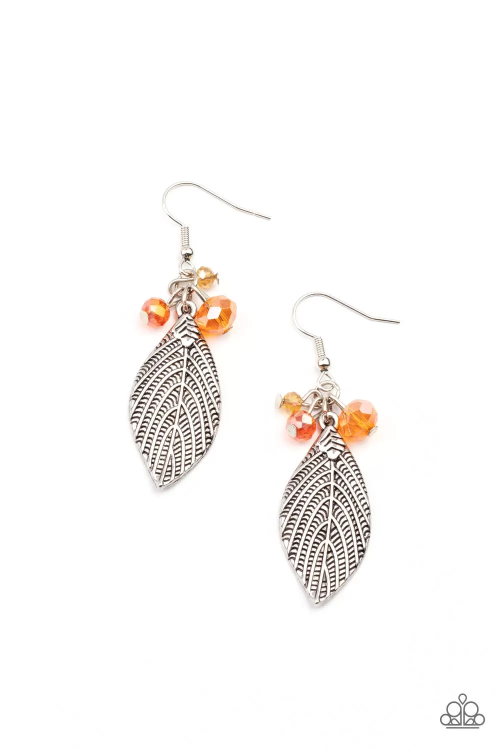 Paparazzi Earring ~ LEAF It To Fate - Orange