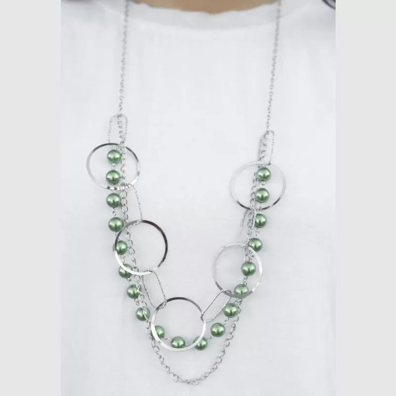 Parade of Lights Green Necklace