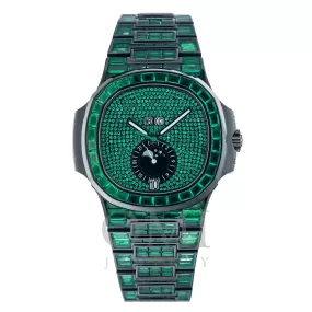 Patek Philippe Nautilus 5726/1A 40MM Green Gemstone Dial With Green Gemstone Bracelet