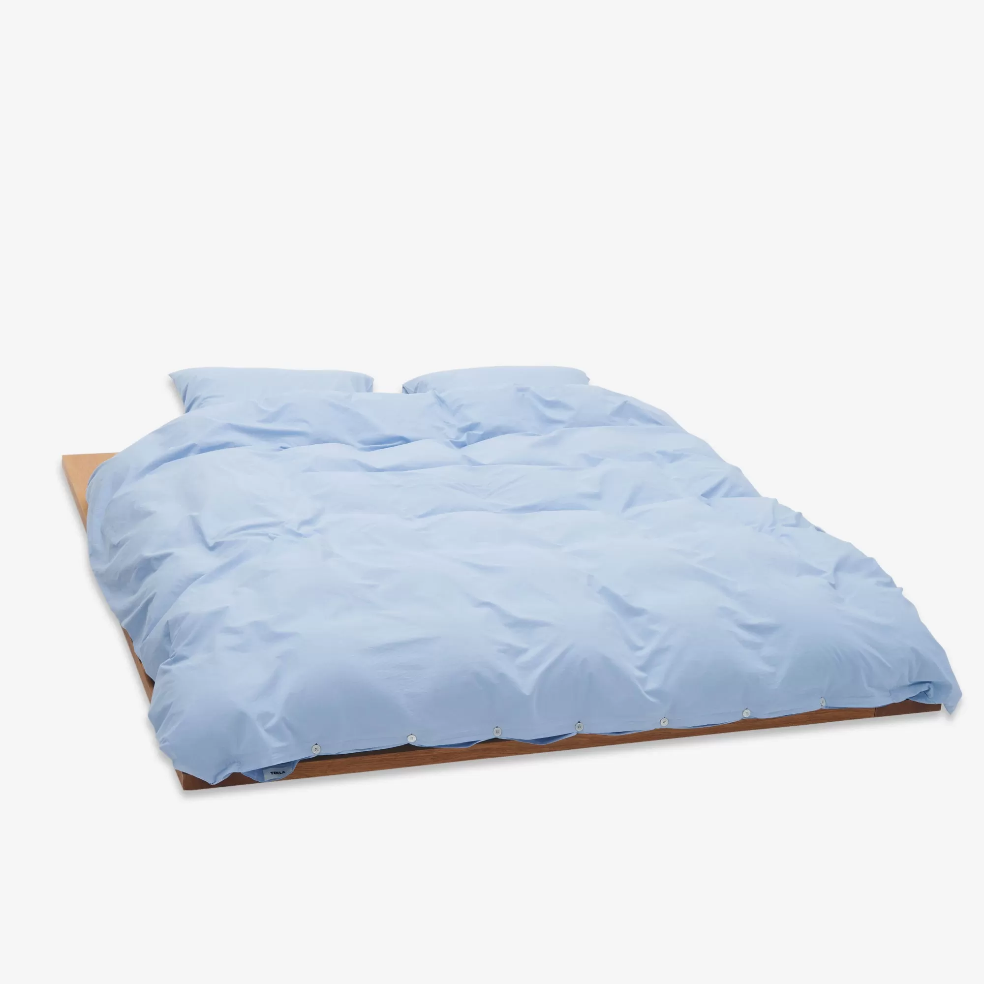 Percale Flat Sheet Morning Blue