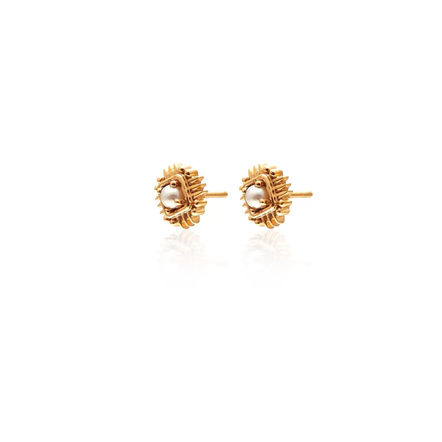 Petite Perle / Stud Earrings / Pearl   Gold