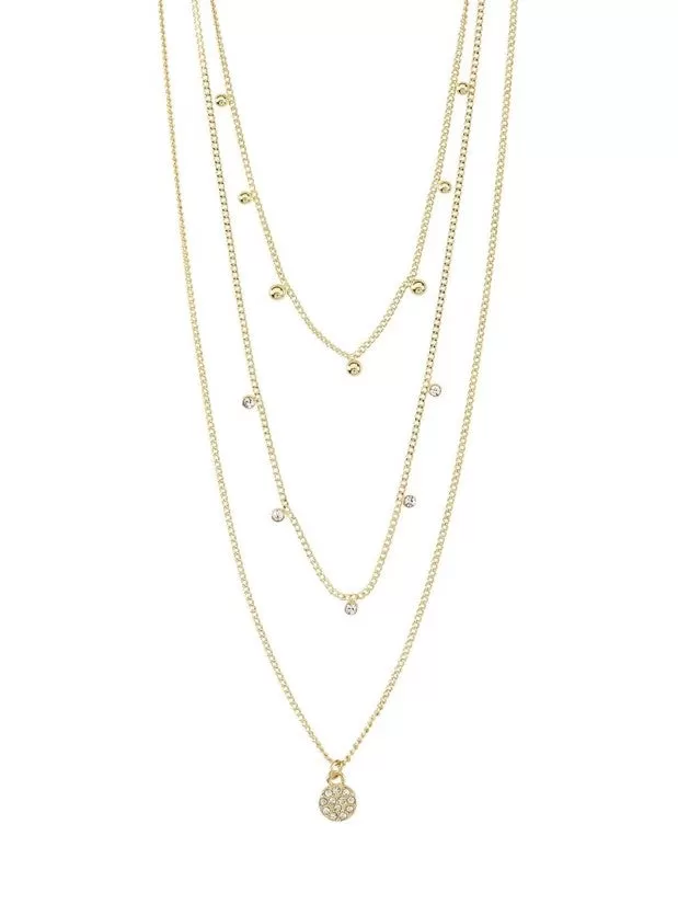 PILGRIM Chayenne Crystal Layered Necklace