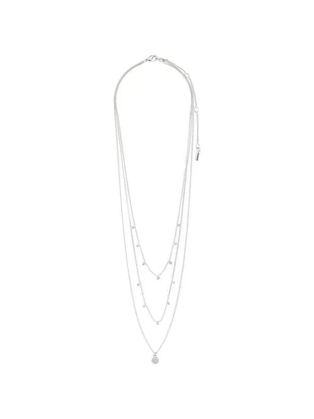 PILGRIM Chayenne Crystal Layered Necklace