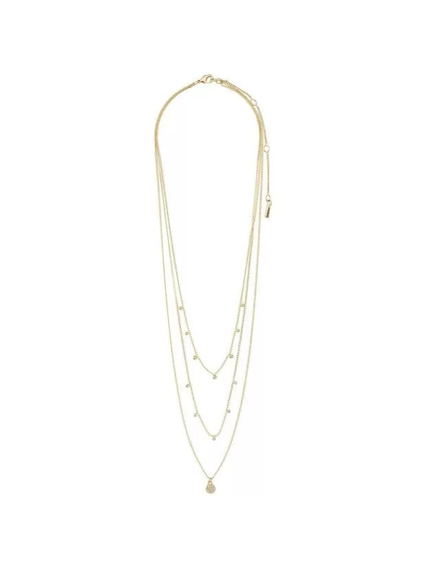 PILGRIM Chayenne Crystal Layered Necklace