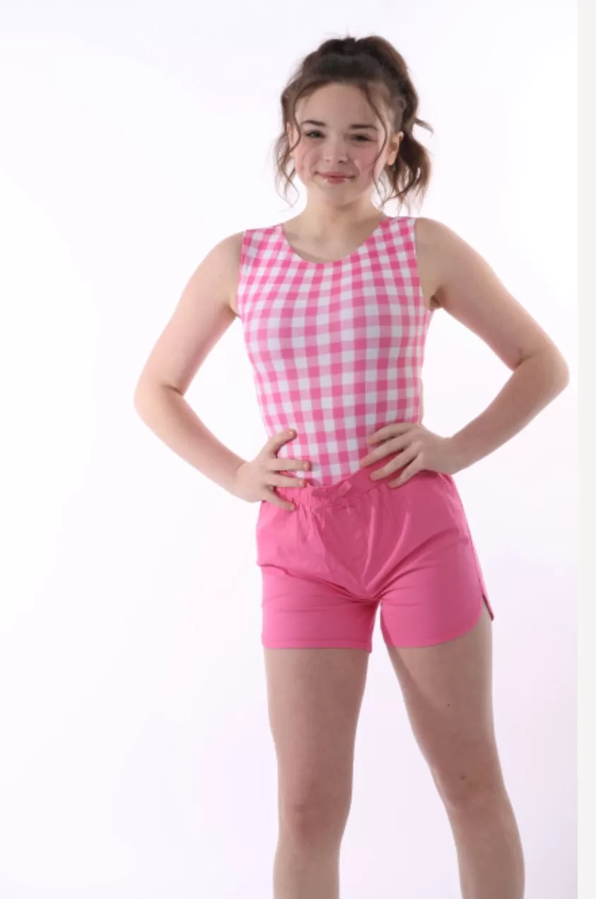 Pink Gingham Leotard